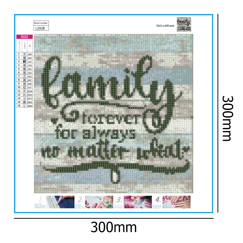 Diamond Painting - Full Round Drill - Family Saying(30*30cm)
