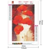 Red Flowers | Full Round Diamond Painting Kits