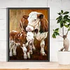 Diamond Painting-DIY Round Part AB Drill Cows in Cowsheds(35*45CM)