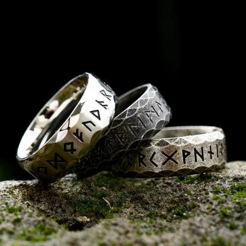 Vintage Viking Rune Stainless Steel Ring