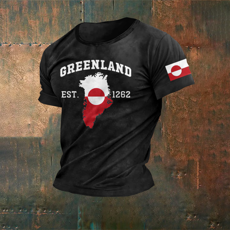 Men's Free Greenland Short Sleeve Casual T-shirt artswardrobe