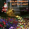 Christmas Santa Solar Kettle Lights Solar Watering Can Lights Outdoor Decoration