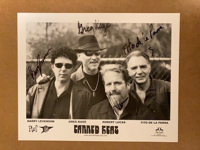 Canned Heat Rock Band Signed 8x10 Photo Poster painting(4 sigs) with COA