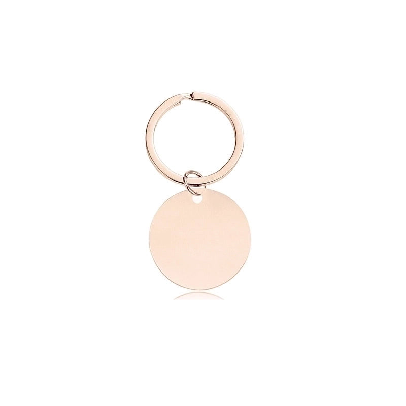 Key Chain Spot Stainless Steel Blank Laser Color Printing Material Holiday Gift Lettering Metal Key Chain