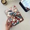 DIY Diamond Art Shiny Crystal Mirror Lightweight Standing Makeup Mirror (Bird)