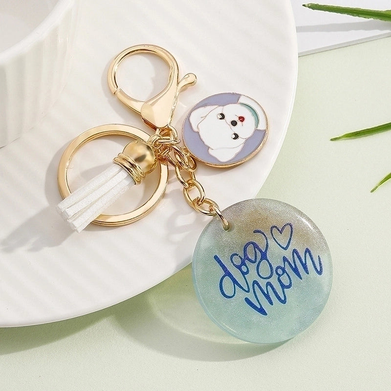 Cute Letter Resin Mother’s Day Unisex Keychain