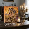 Kit d&rsquo;art de perles 3D pour cheval de course maison &agrave; motif animal encadr&eacute;