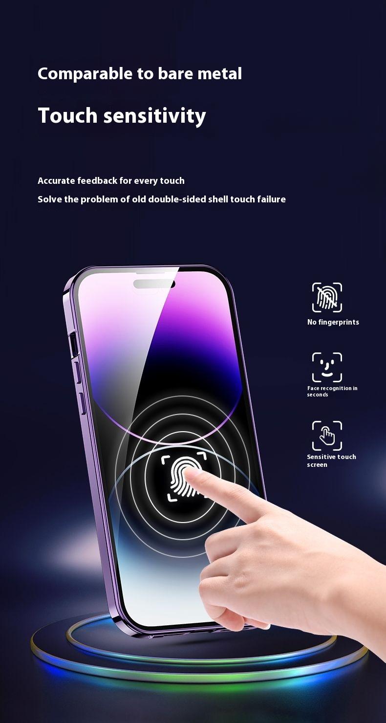 Metal Frame iP 17 Pro Max Case Purple Full Coverage Privacy Screen Lens Protection Magnetic TPU Back International Warranty Phone Cases phone case 17 pro max