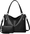 Damen Handtasche Leder Henkeltasche Top Griff Tasche Vintage Weiches Umh&auml;ngetasche Schultertasche f&uuml;r Frauen