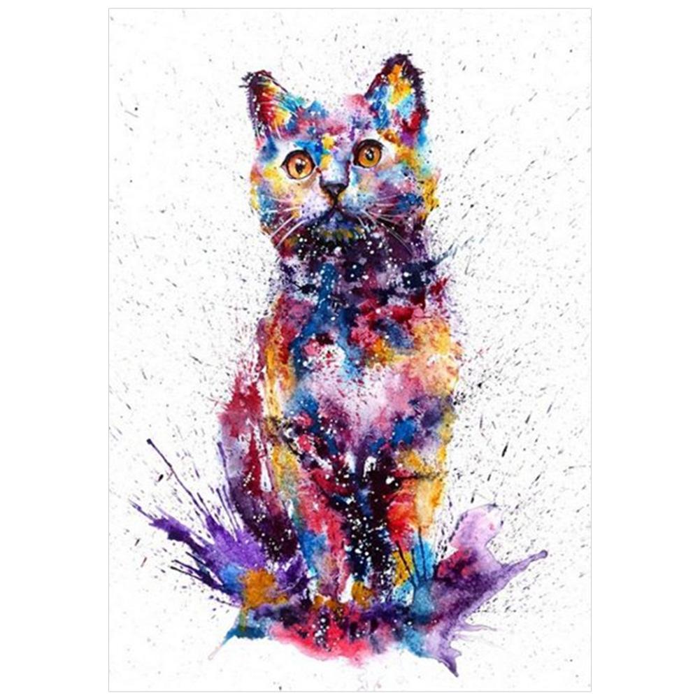 

30*40CM - Cat - Round Drill Diamond Painting, 501 Original