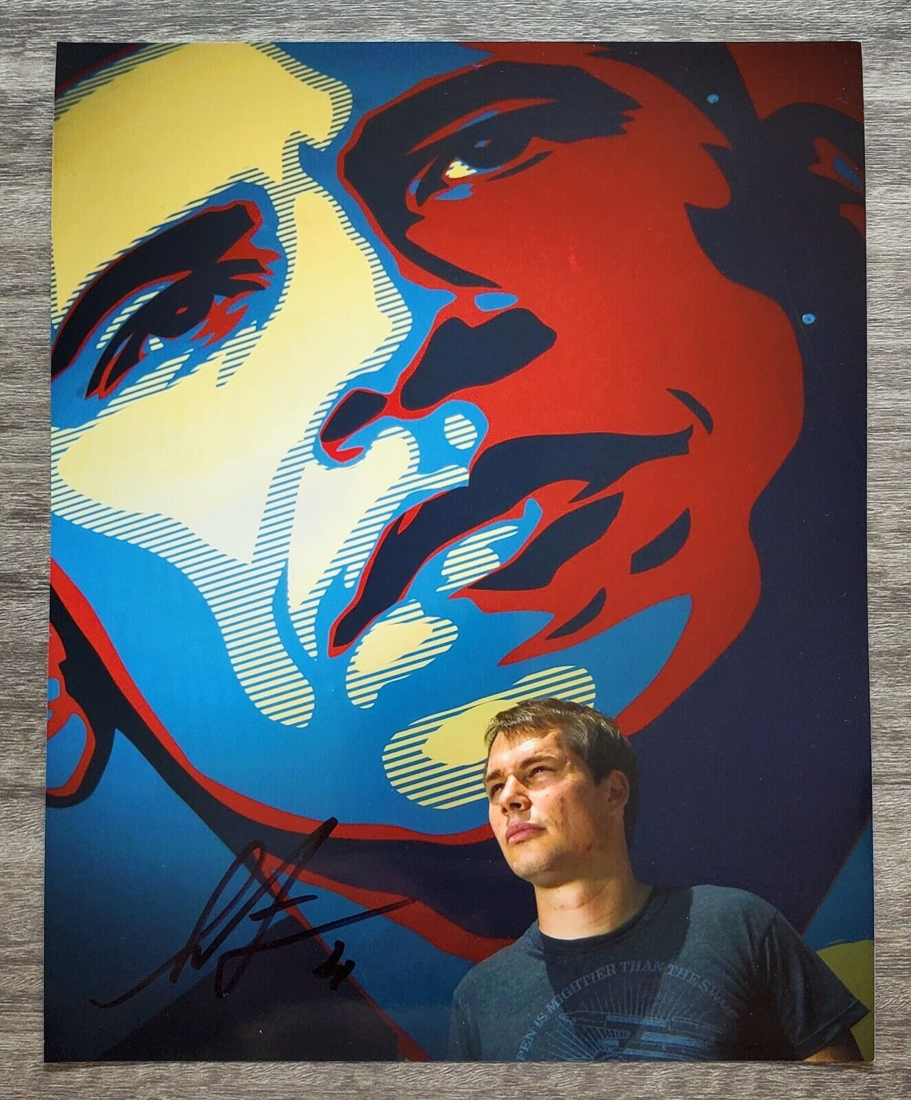 Shepard Fairey Signed 8x10 Photo Poster painting Obey Graffiti Artist Poster Barack Obama RAD