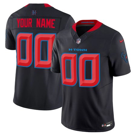 Men's  Custom Navy Blue Houston Texans Vapor F.U.S.E. Limited Jersey