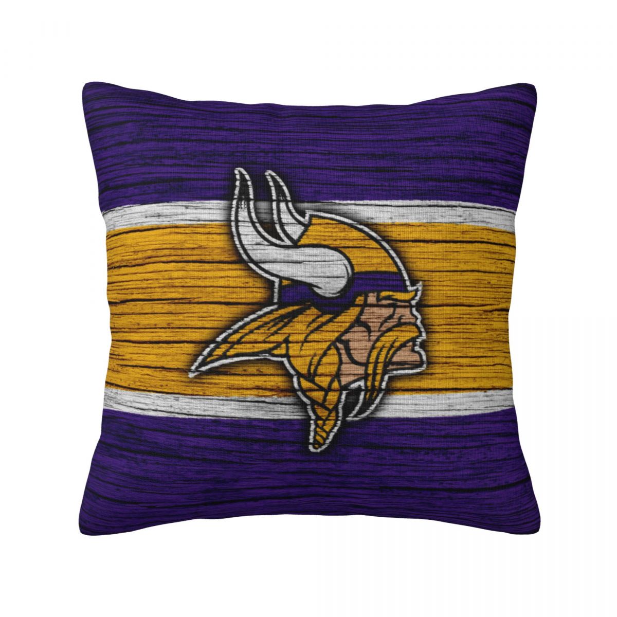 Minnesota Vikings Wooden Texture Pillow Covers 18x18 Inch
