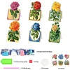 (US Local)6pcs Rose Diamond Painting Greeting Cards Handmade Diamond Art Cards for Adults