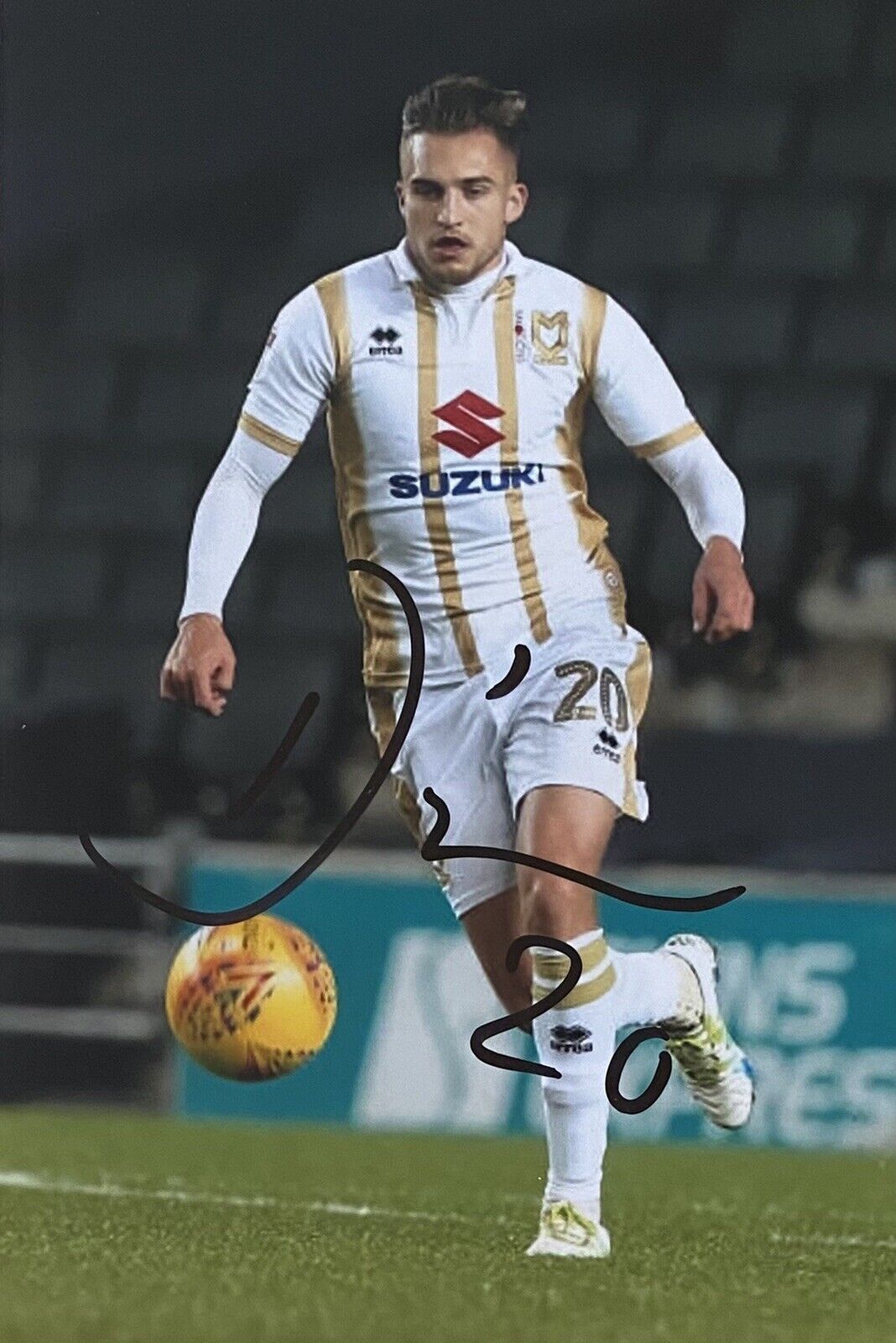 Lawson D’Ath Genuine Hand Signed Milton Keynes Dons 6X4 Photo Poster painting