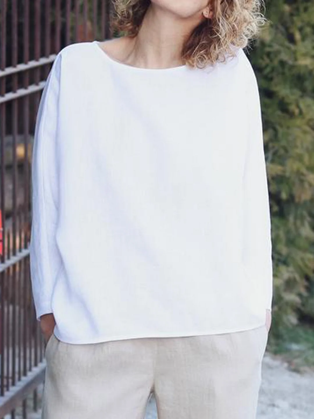Casual Long Sleeve Shirt Tunic Top | EGEMISS