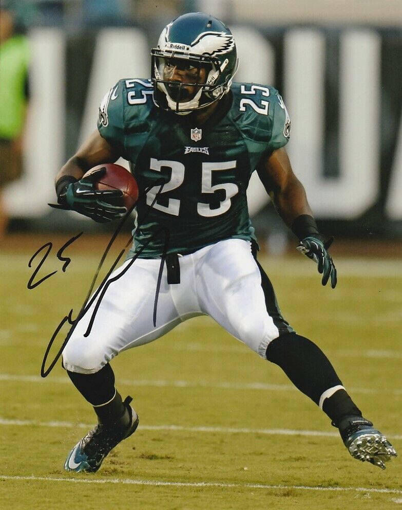 LESEAN MCCOY SIGNED PHILADELPHIA EAGLES FOOTBALL 8x10 Photo Poster painting #2 NFL EXACT PROOF!