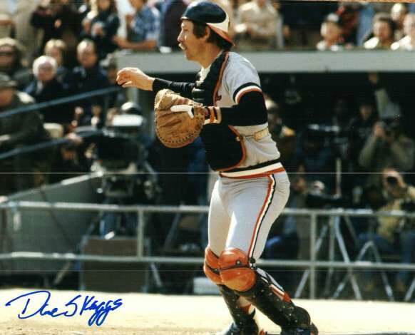 Signed 8x10 DAVE SKAGGS Baltimore Orioles Photo Poster painting- COA