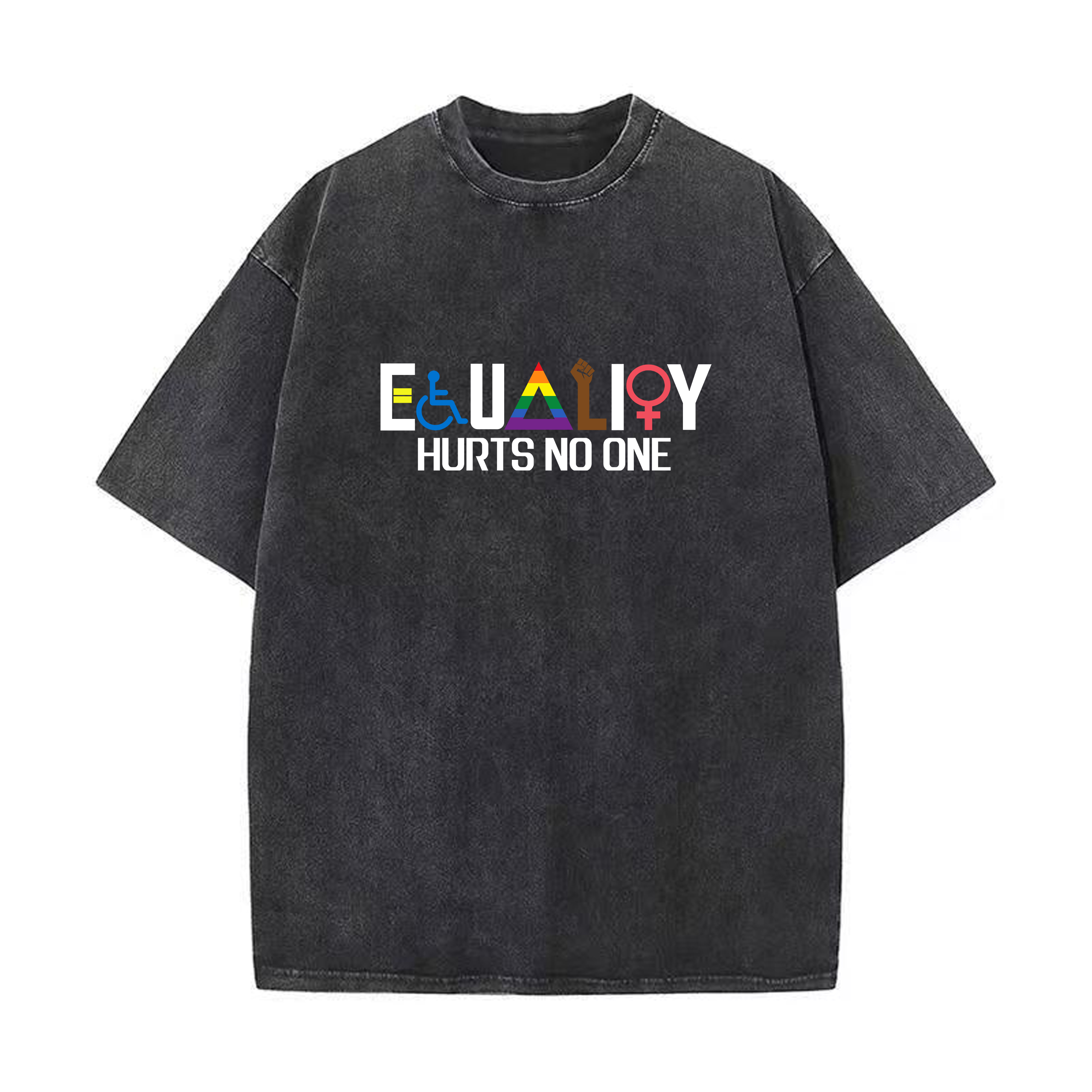 Equality LGBTQ+ Pride Washed Cotton Vintage Men's T-shirt