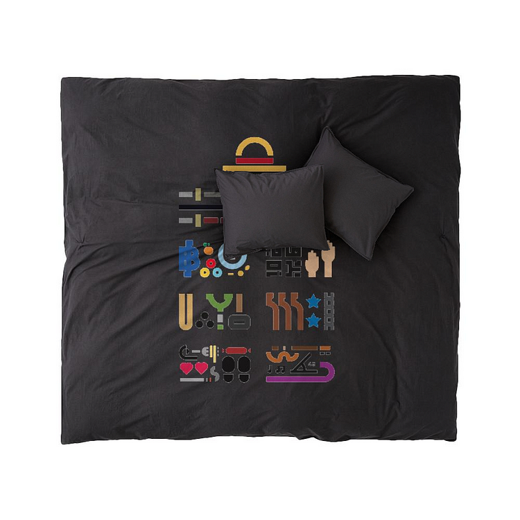 Straw Hats, One Piece Duvet Cover Set