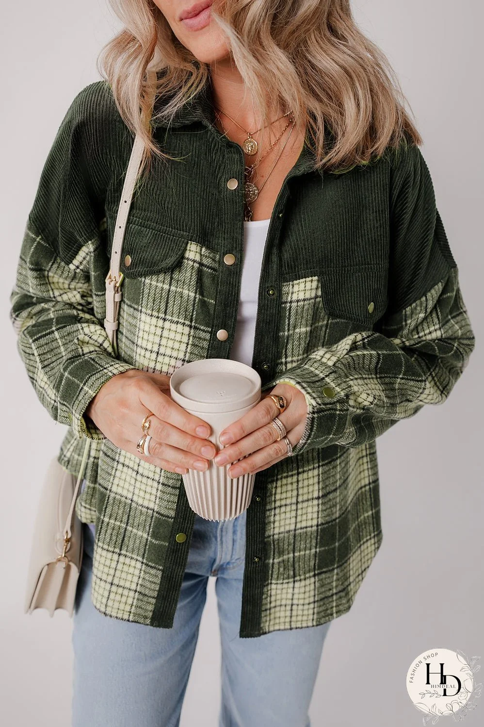 Plaid Zip-Up Hooded Coat with Pockets