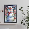 Diamond Painting-DIY Full Round Drill Snowman(60*40 CM)