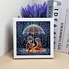 5D DIY Partial Special Shaped Drill Diamond Painting Kit Girl Decor With Frame Kit 18x18cm