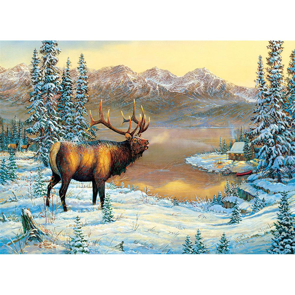 

40*30CM - Deer - Square Drill Diamond Painting, 501 Original