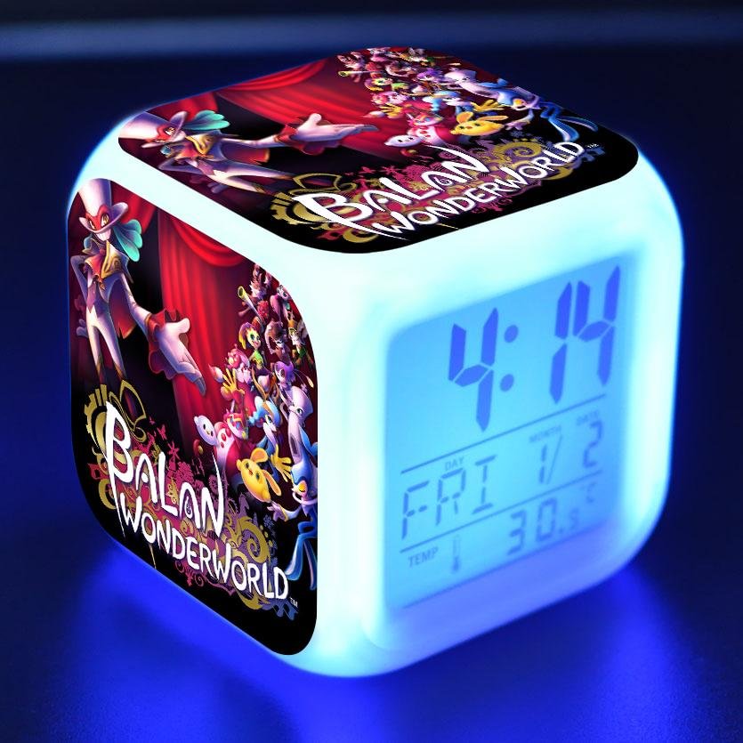 Balan Wonderworld Digital Alarm Clock 7 Color Changing Night Light Touch Control Clock for Kids