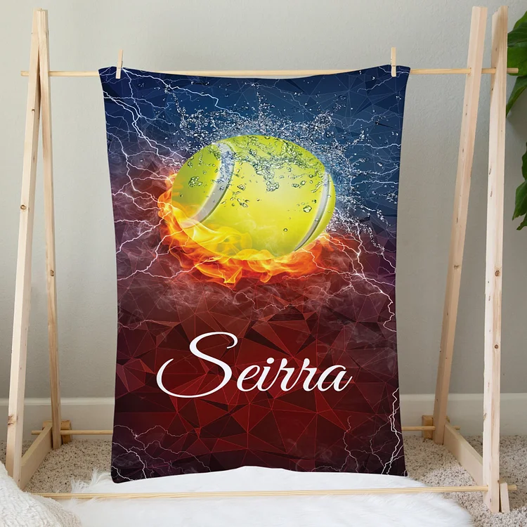 Personalized Blanket For Adults, Kids Throw Blanket, Tennis Gifts | BKKid588