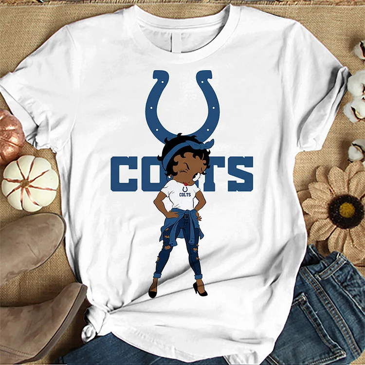 Indianapolis Colts Women's White Relaxed T-Shirt