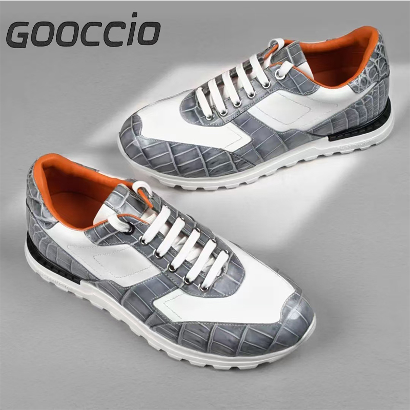 MY212 Crocodile Leather Casual Shoes/Sneakers For Men GOOCCIO   