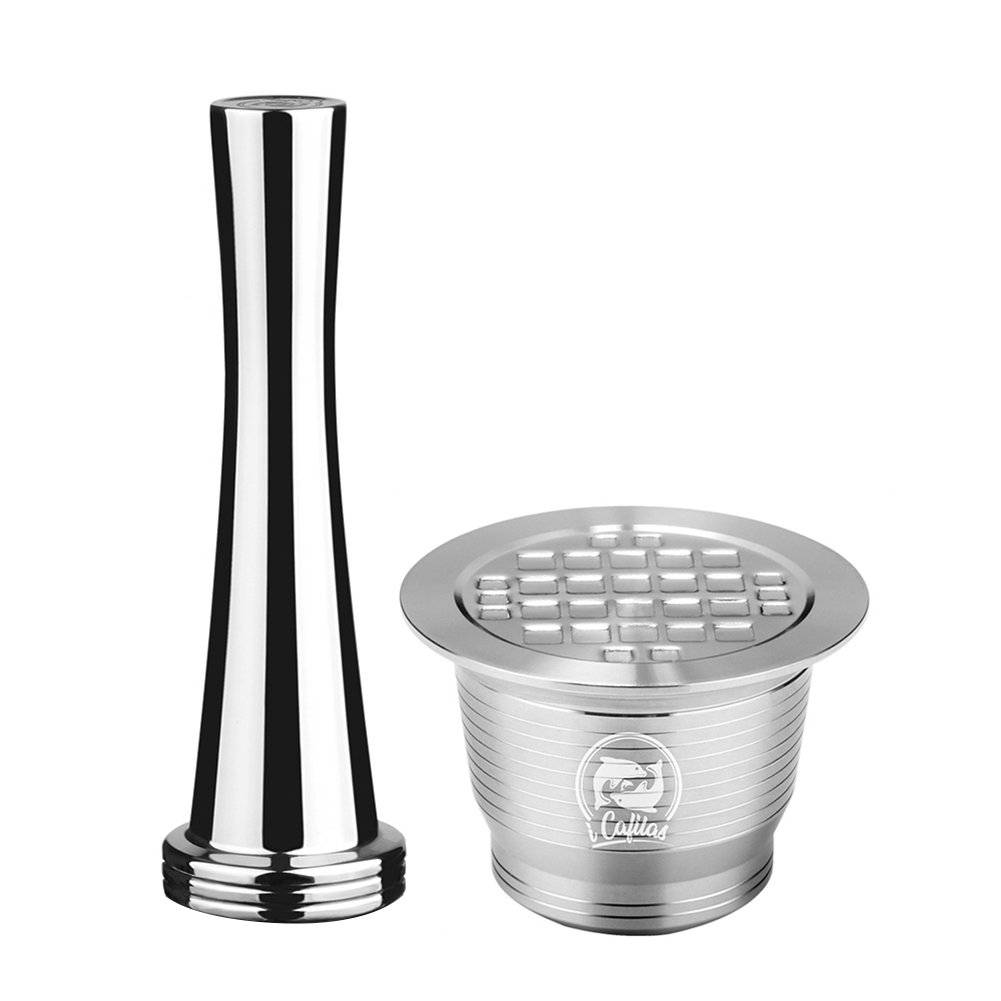 

Metal Coffee Capsule Cup for Nespresso Grinds Filter with Powder Hammer, 501 Original