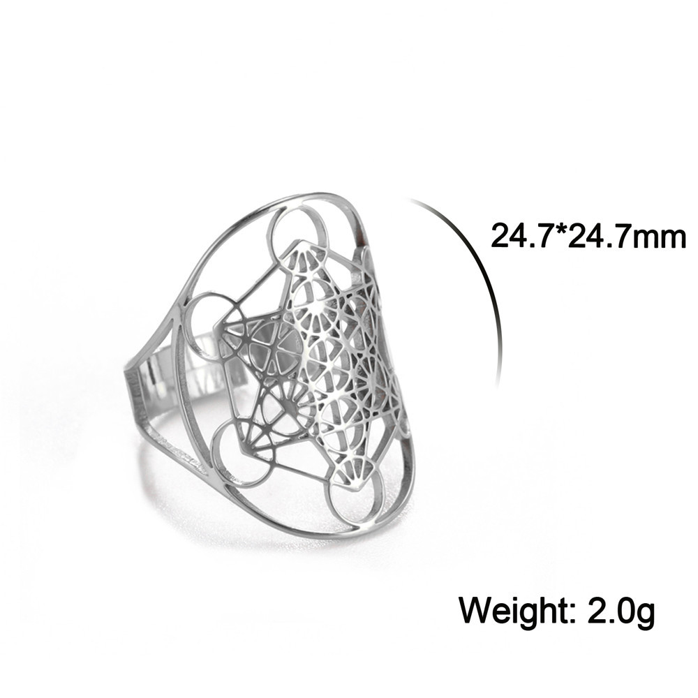 Metatron's Cube Sacred Geometry Ring 