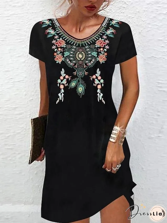 Floral Print Mini Dress for Women