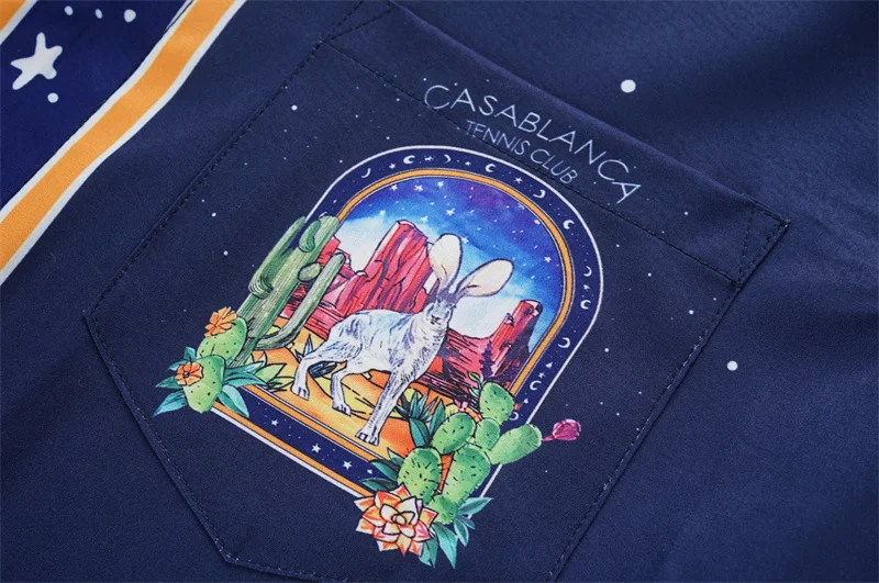 Casablanca 2023 new silk long-sleeved shirt