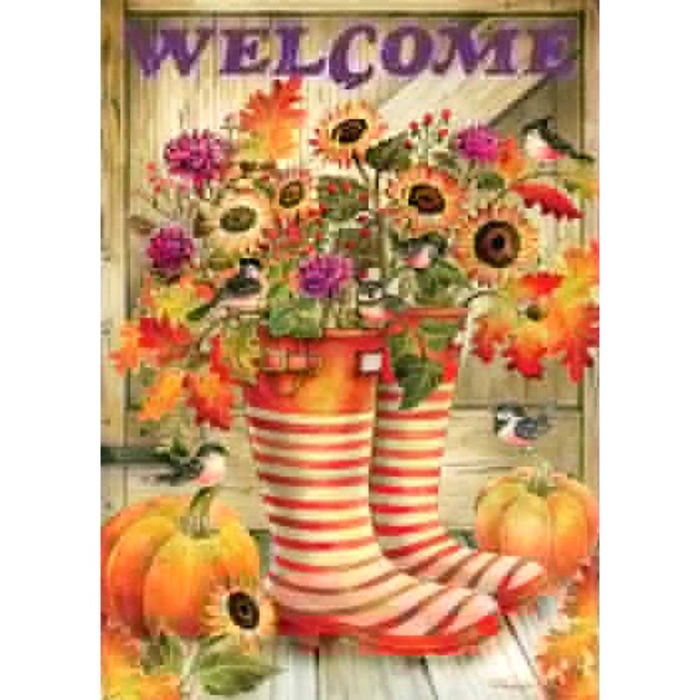 

Pumpkin and Bird - Round Drill Diamond Painting - 30*40CM, 501 Original