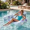 Inflatable Pool Lounge Chair Foldable Adult Water Sofa Float with Backrest Blow Up Floating Hammock for Lake Beach Backyard &  Parties