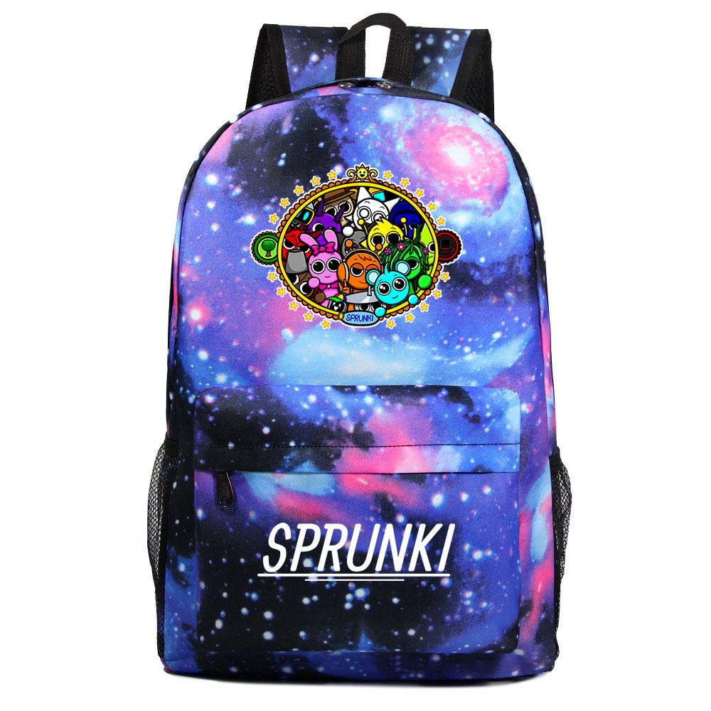 Mayoulove Sprunki Pattern Backpack Lightweight Design for School and Outdoor Adventures-Mayoulove