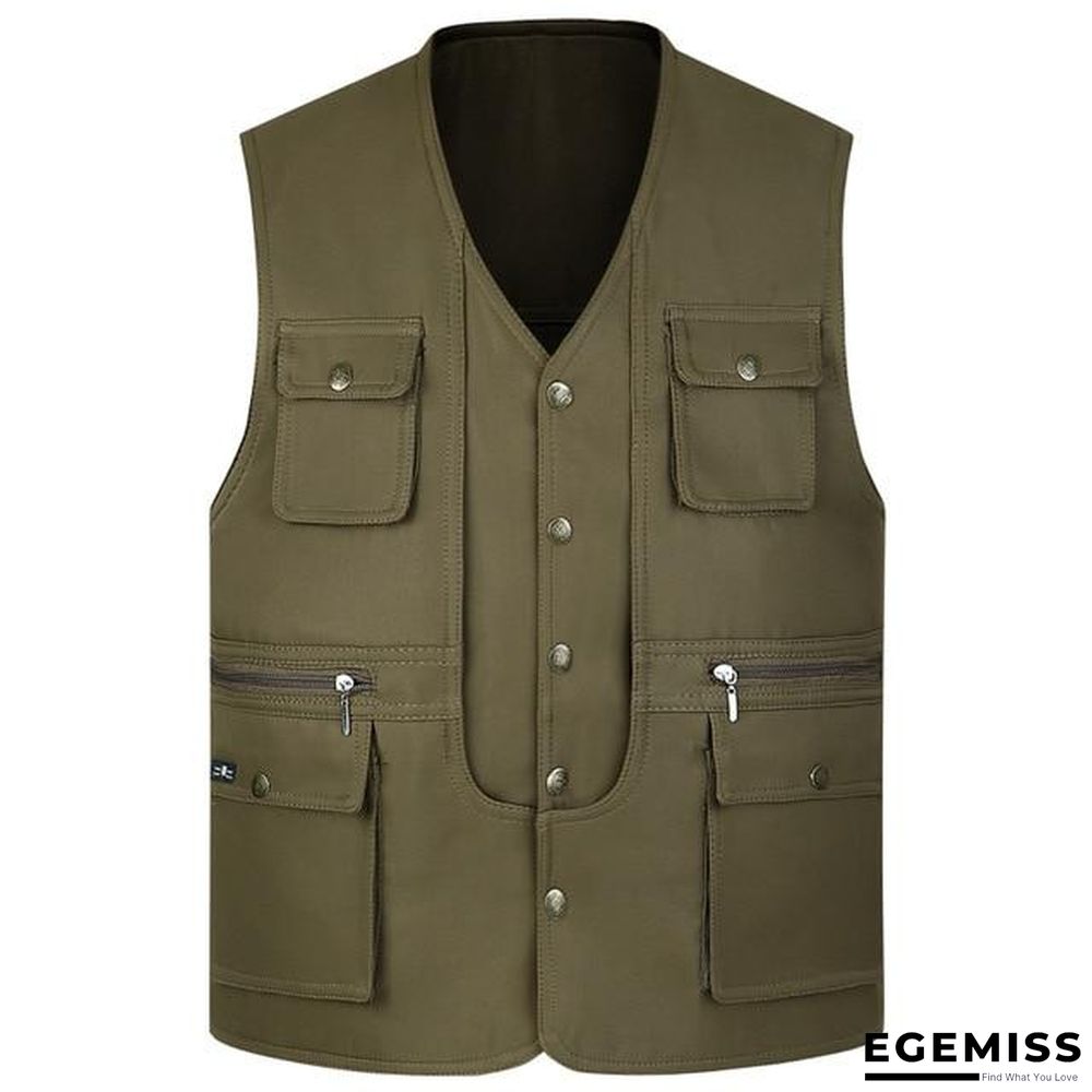Men Multi-Pocket Classic Waistcoat Male Sleeveless Unloading Solid Coat Work Vest Tactical Masculino Jacket | EGEMISS