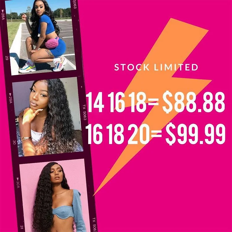 Flash Deal 3 Bundles 12 14 16 Low To $77.77