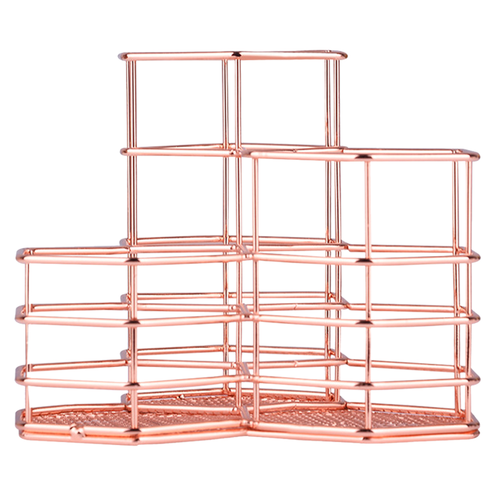 

Hexagon Shaped Iron Hollowed Pen Makeup Brushes Storage Holder Ornaments, 501 Original