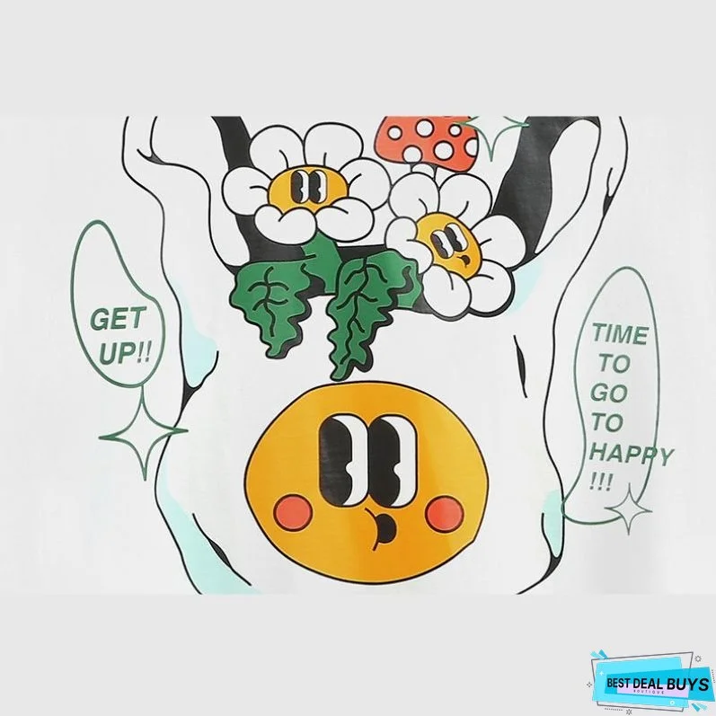 Smile Flower Printed Tee
