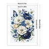 (US Only)Full Embroidery cotton Thread 11CT Printed Flower Cross Stitch Kit 40x60cm