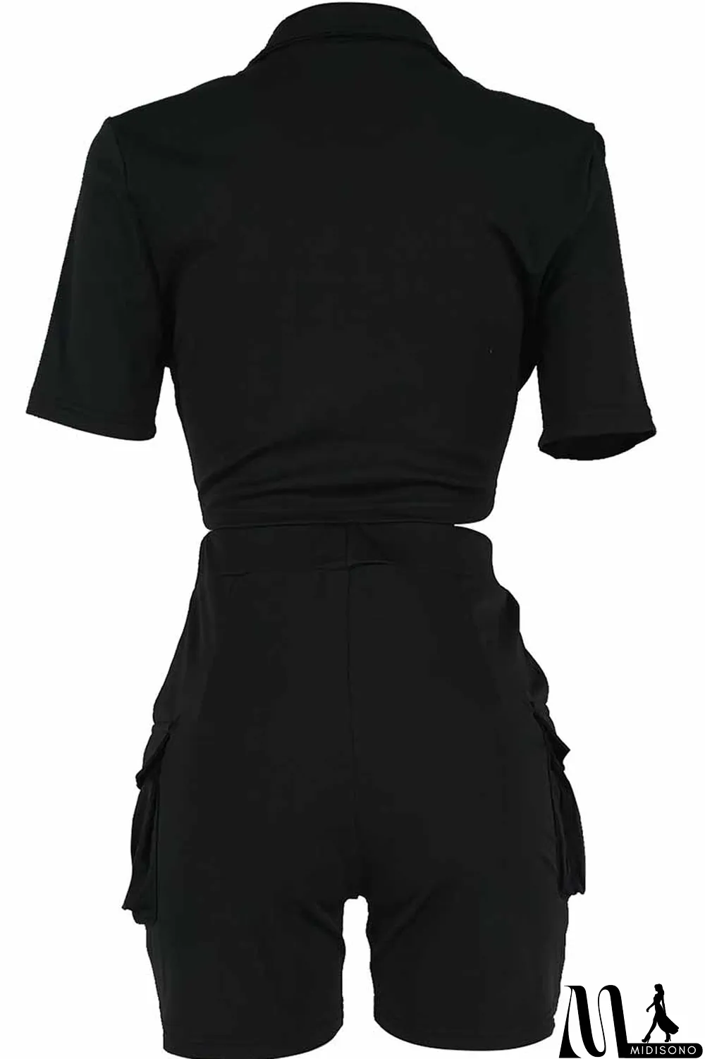 MidiSono - Sky Blue Casual Street Print Letter Turndown Collar Short Sleeve Two Pieces