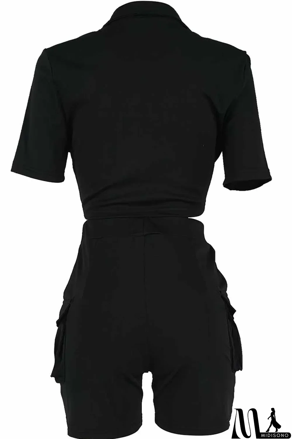 MidiSono - Sky Blue Casual Street Print Letter Turndown Collar Short Sleeve Two Pieces