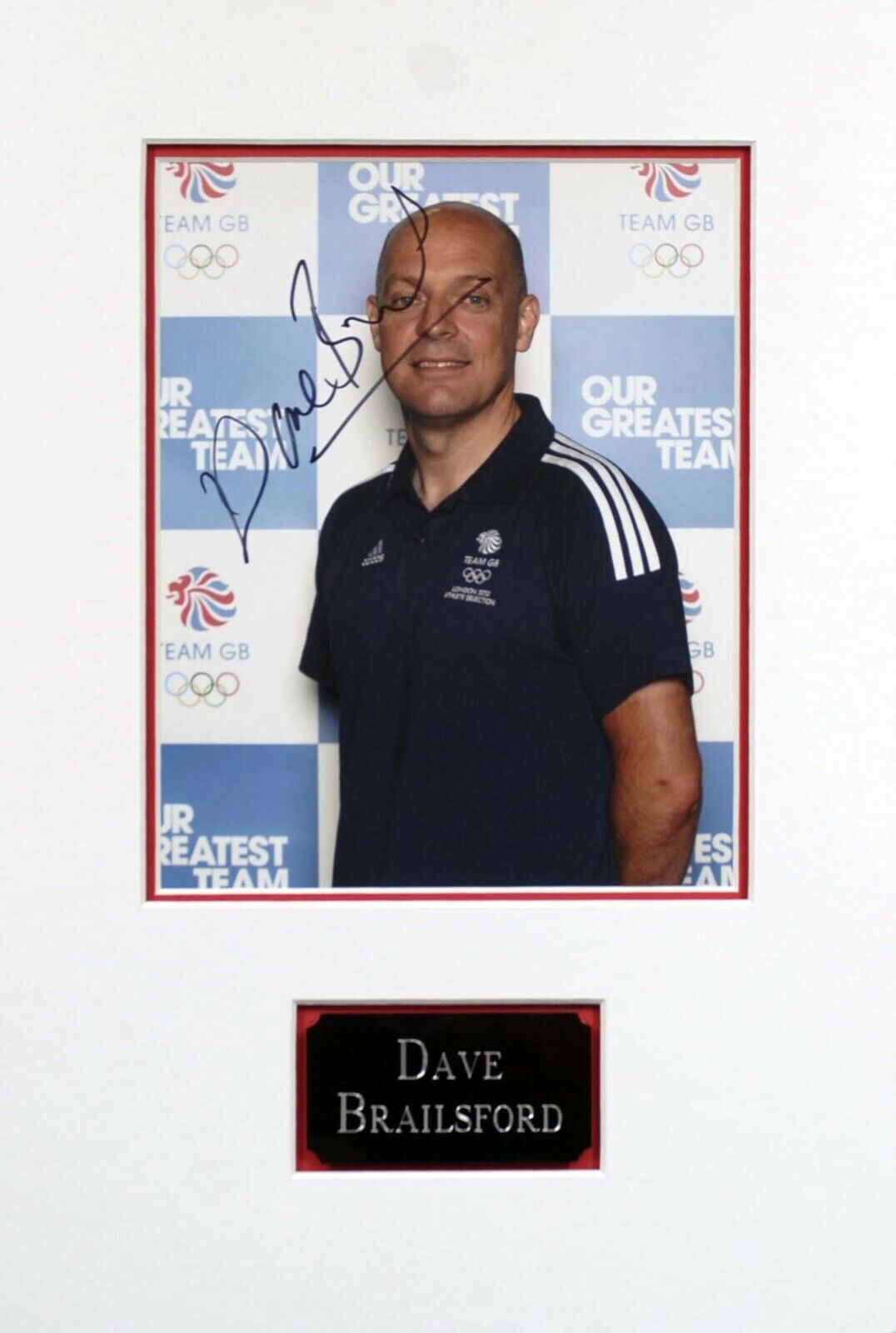 Dave BRAILSFORD Signed & Mounted 10x8 Photo Poster painting AFTAL COA Team GB Cycling Coach