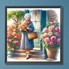 Diamond Painting-DIY Full Round Drill Garden Old Lady