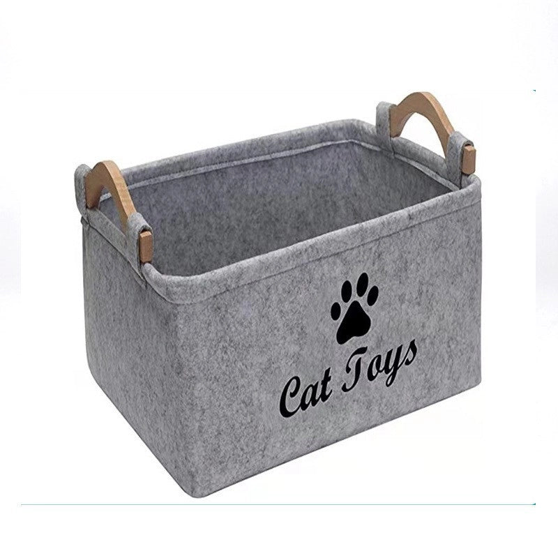 Factory Direct Dog Toy Felt Storage Box Home Storage Basket Sundries Dirty Clothes Storage Bag Storage Basket