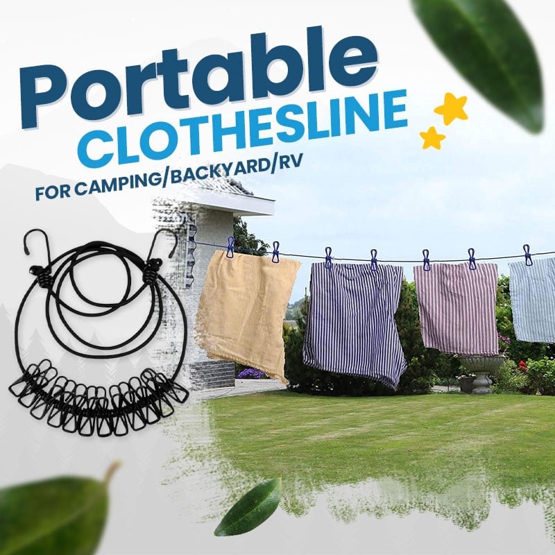 🔥2023 NEW YEAR SALE - Portable Clothesline for Camping/Backyard/RV